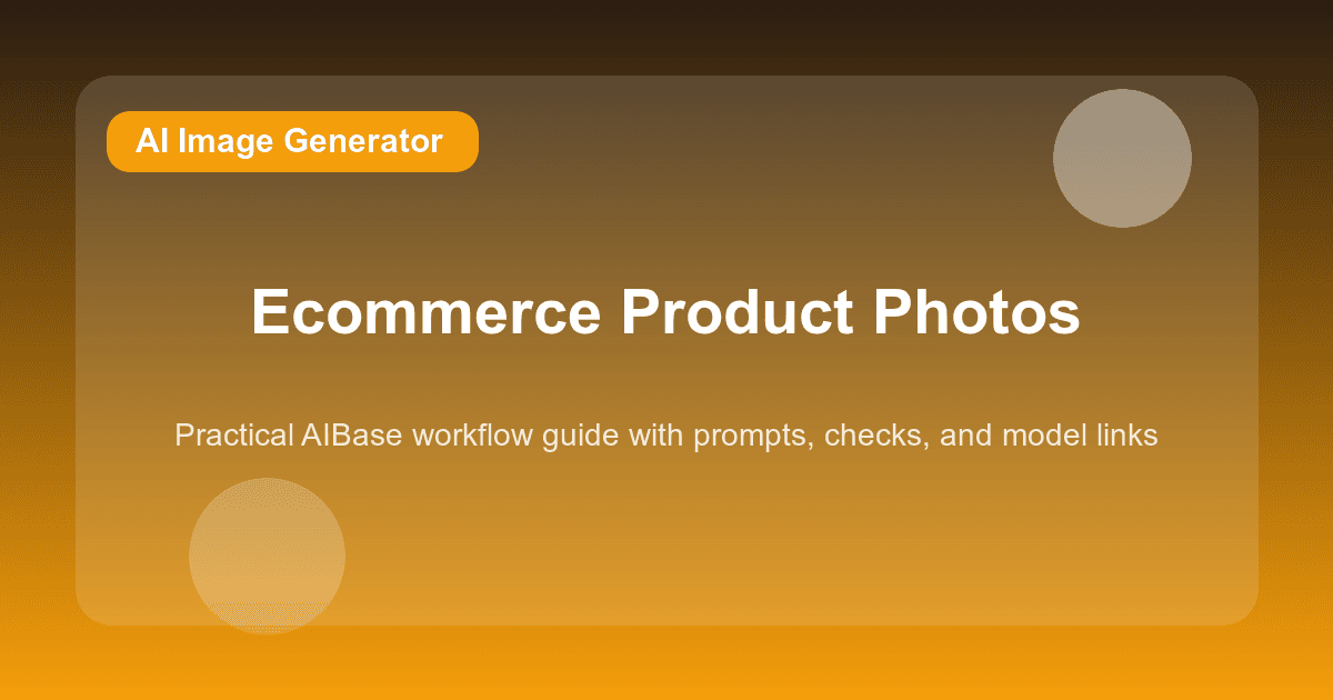 AI image generator ecommerce product photos cover