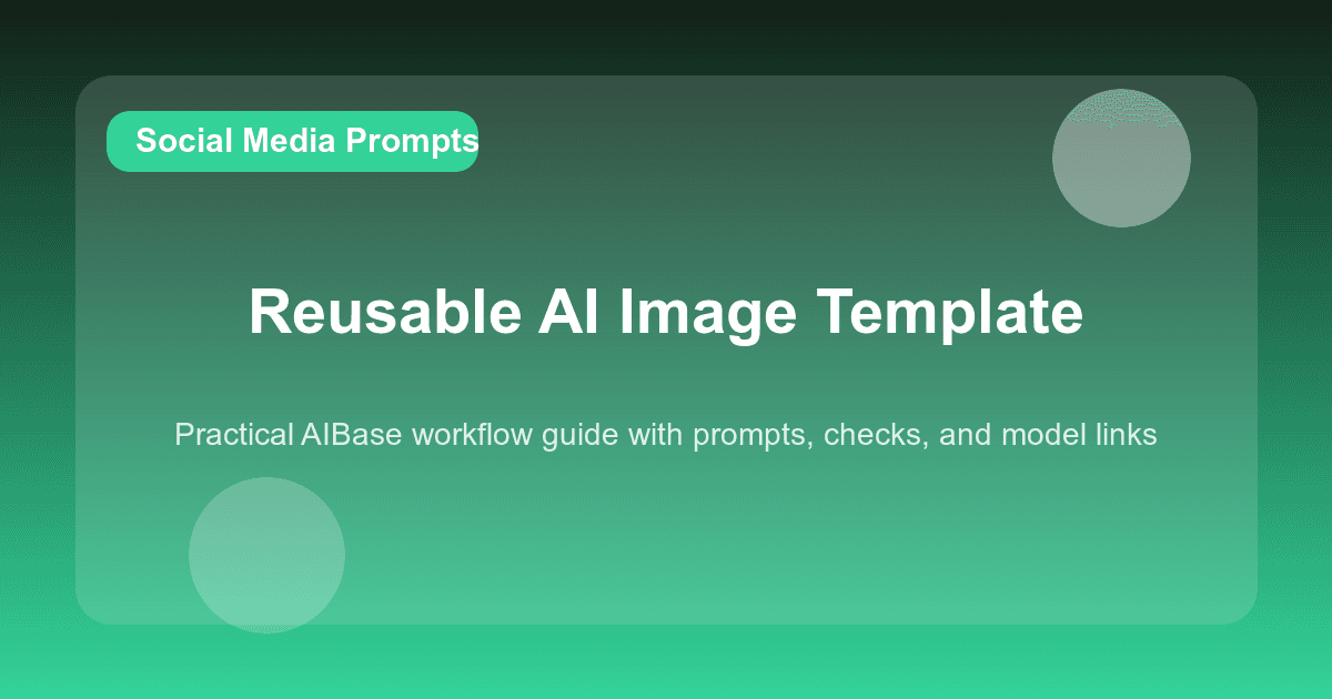 AI image prompt template for social media posts cover