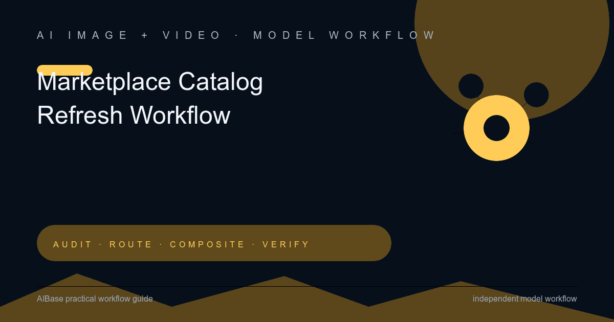 AI model workflow for a marketplace catalog refresh cover