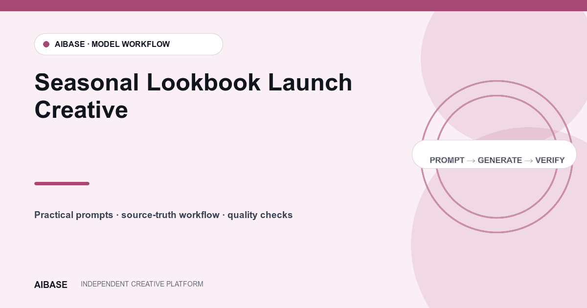 Seasonal lookbook launch creative workflow cover