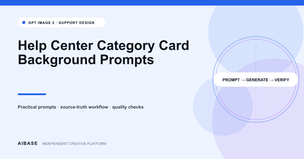Help center category card background prompt guide cover