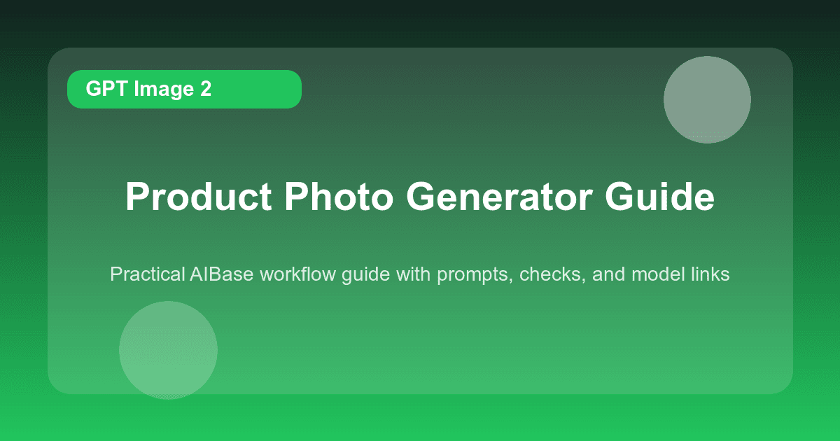 GPT Image 2 product photo generator guide cover