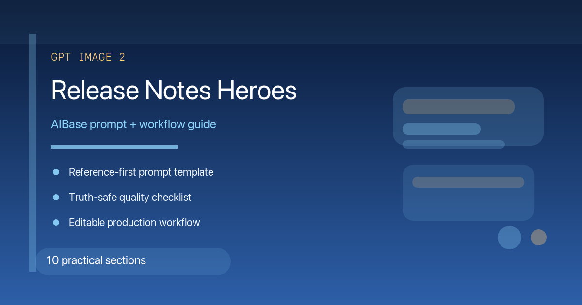 SaaS release notes hero background prompt guide cover