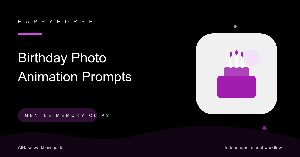 HappyHorse birthday photo animation prompt guide cover