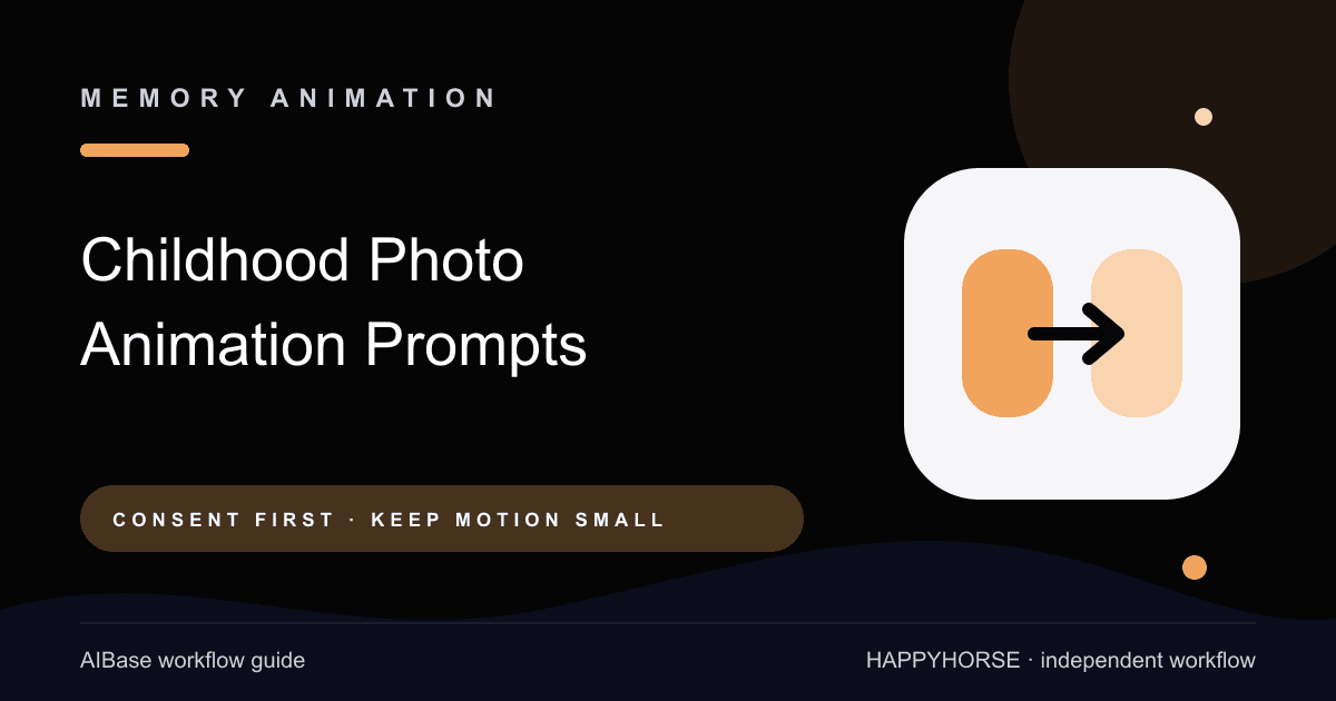 HappyHorse childhood photo animation prompt guide cover