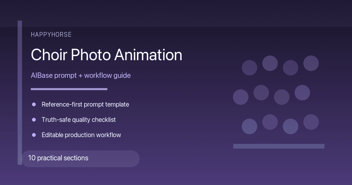 Community choir photo animation prompt guide cover