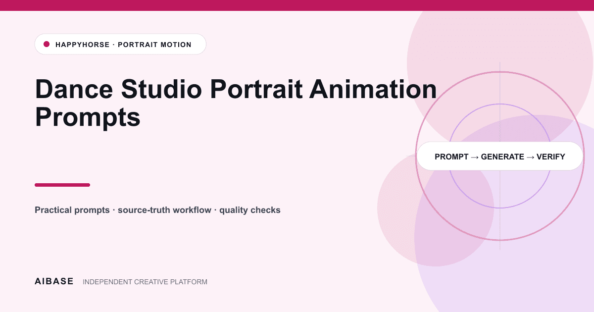 Dance studio portrait animation prompt guide cover