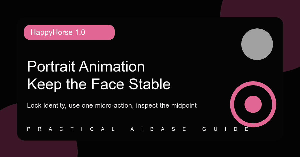 Stable portrait animation with subtle face and hair movement