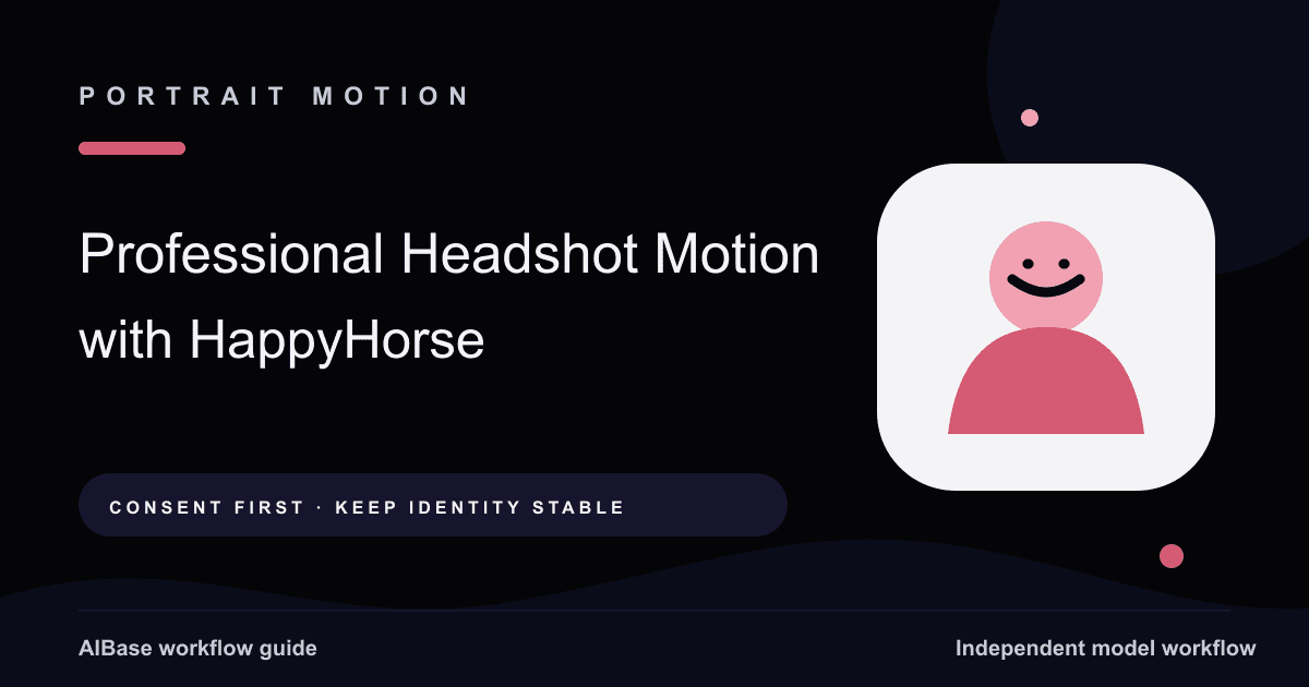 HappyHorse professional headshot animation prompt guide cover
