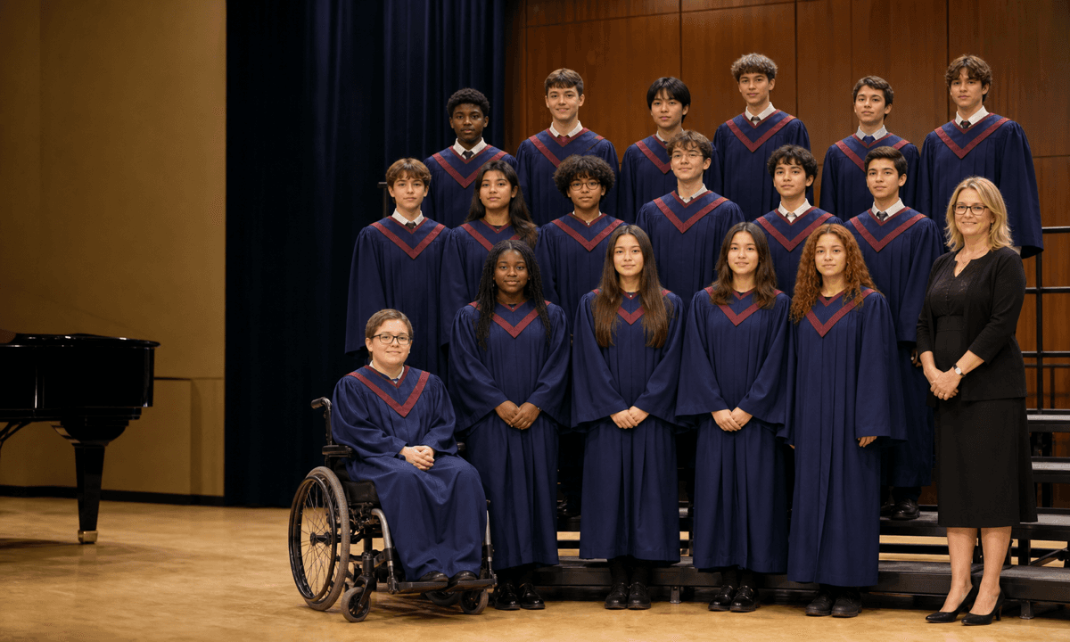 School choir group photo animation prompt guide cover