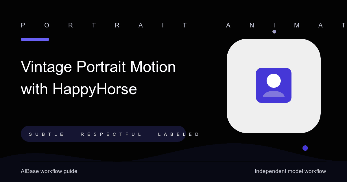 HappyHorse vintage portrait animation prompt guide cover
