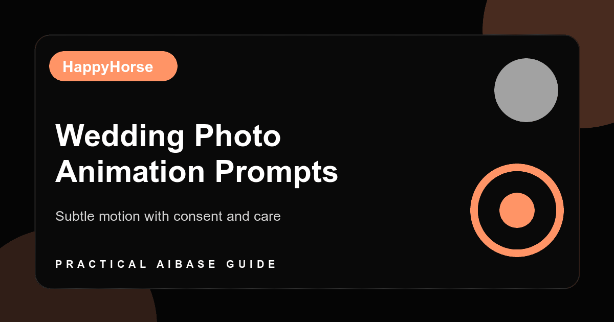 HappyHorse wedding photo animation prompt guide cover