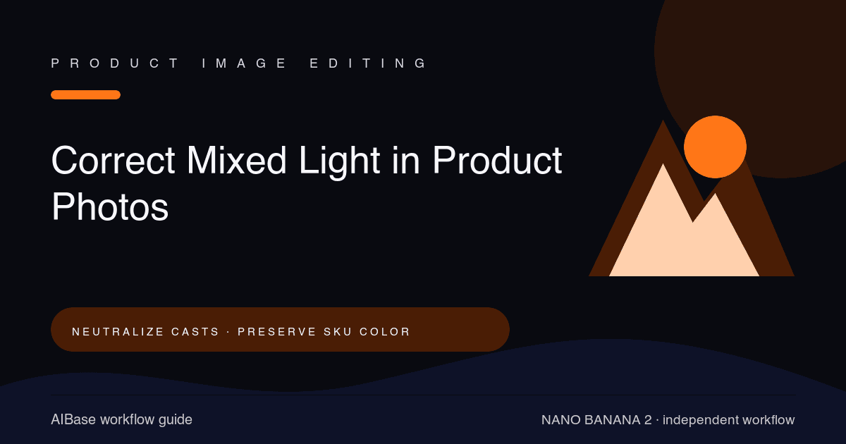 Nano Banana 2 mixed-light product photo correction prompt guide cover