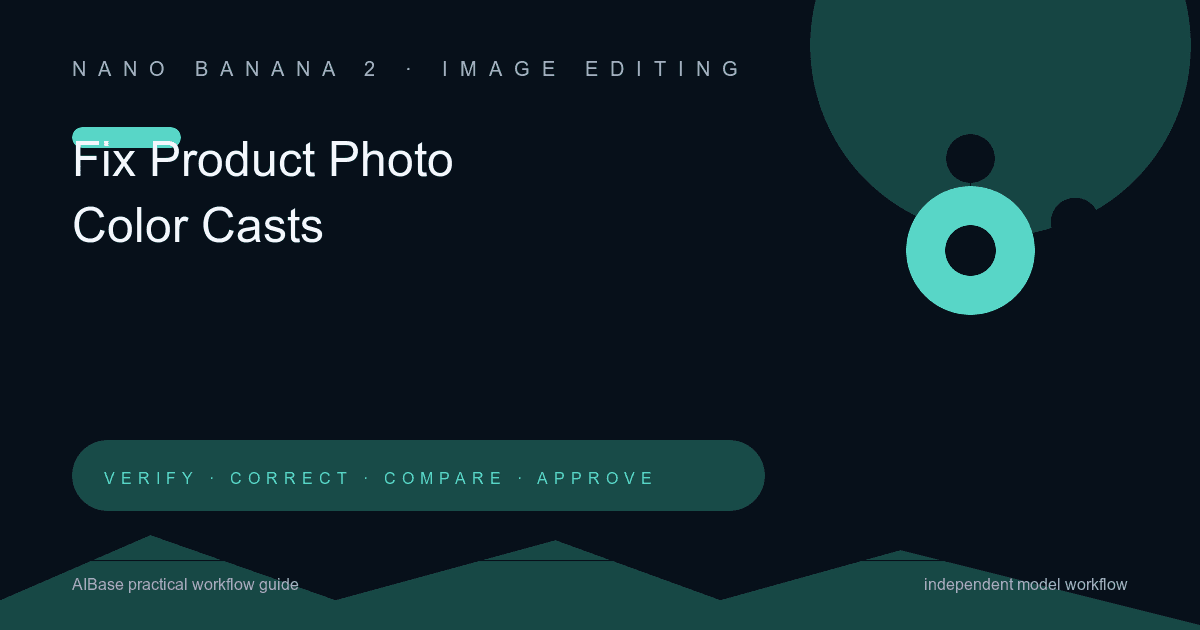 Nano Banana 2 product photo color cast correction prompt guide cover
