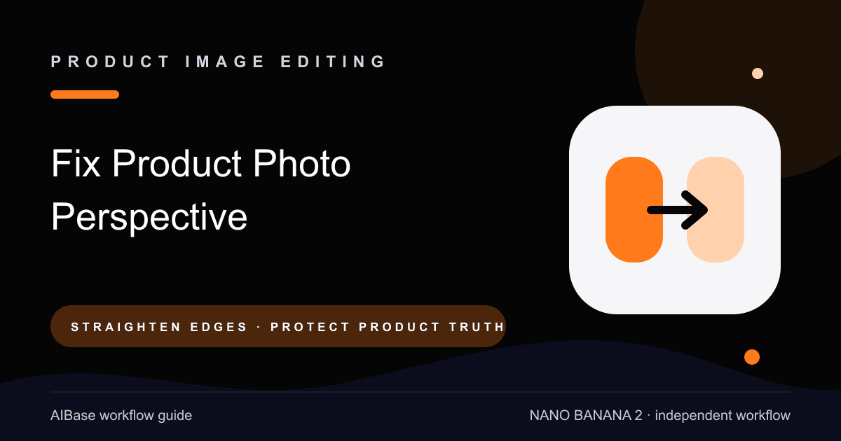 Nano Banana 2 product photo perspective correction prompt guide cover