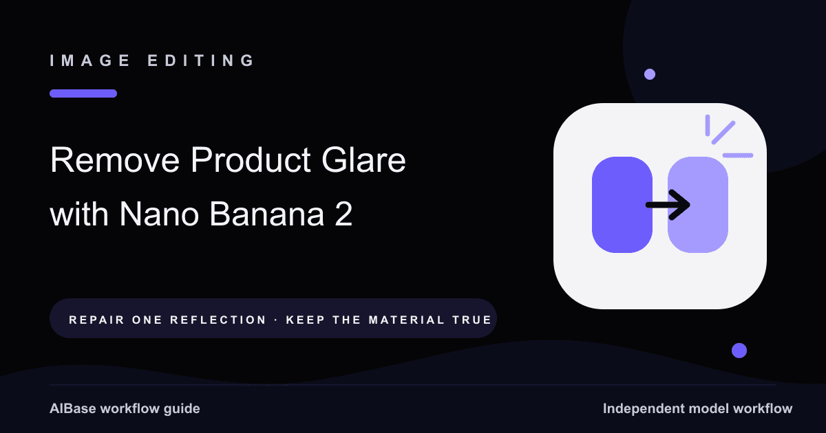 Nano Banana 2 product photo glare removal prompt guide cover