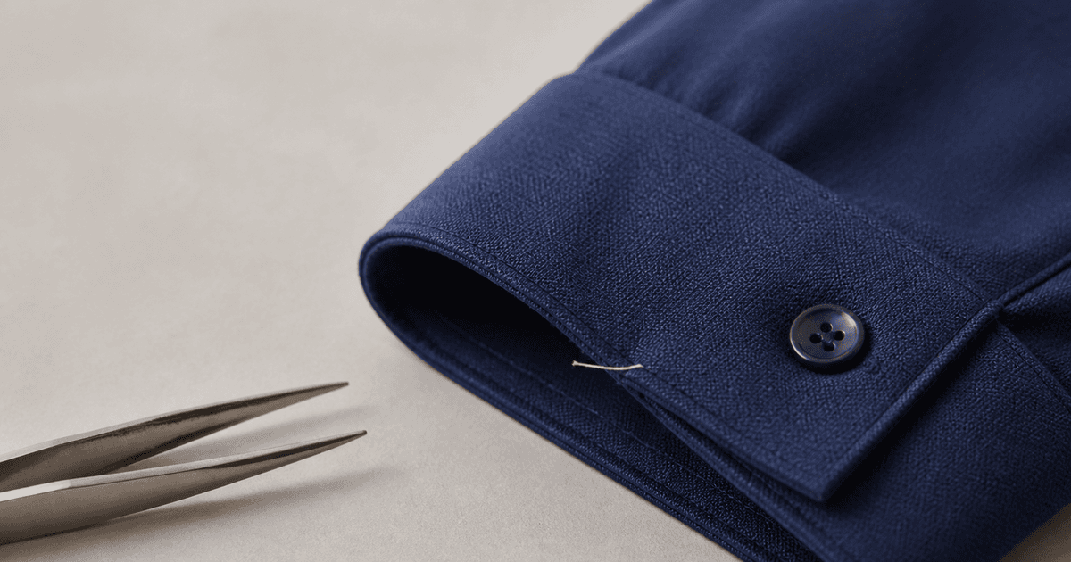 Loose thread end apparel photo cleanup prompt guide cover