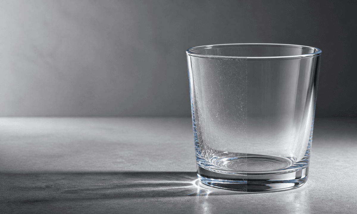 Glass product water spot cleanup prompt guide cover