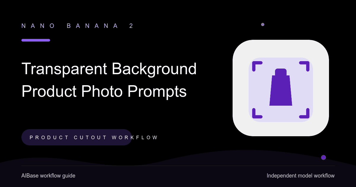 Nano Banana 2 transparent background product photo prompt guide cover