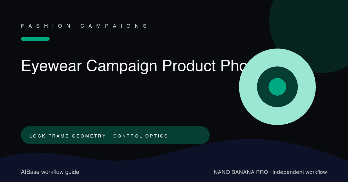 Nano Banana Pro eyewear campaign product photo prompt guide cover
