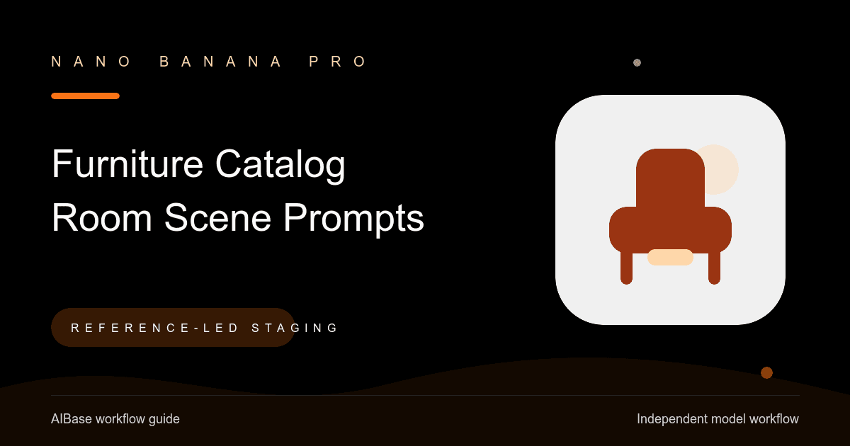 Nano Banana Pro furniture catalog room scene prompt guide cover
