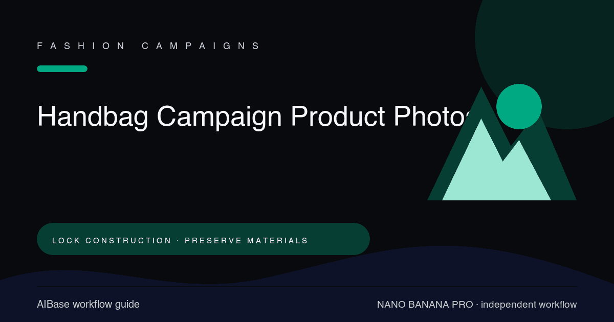 Nano Banana Pro handbag campaign product photo prompt guide cover
