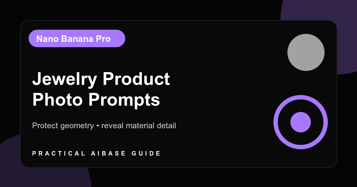 Nano Banana Pro jewelry product photography prompt guide cover