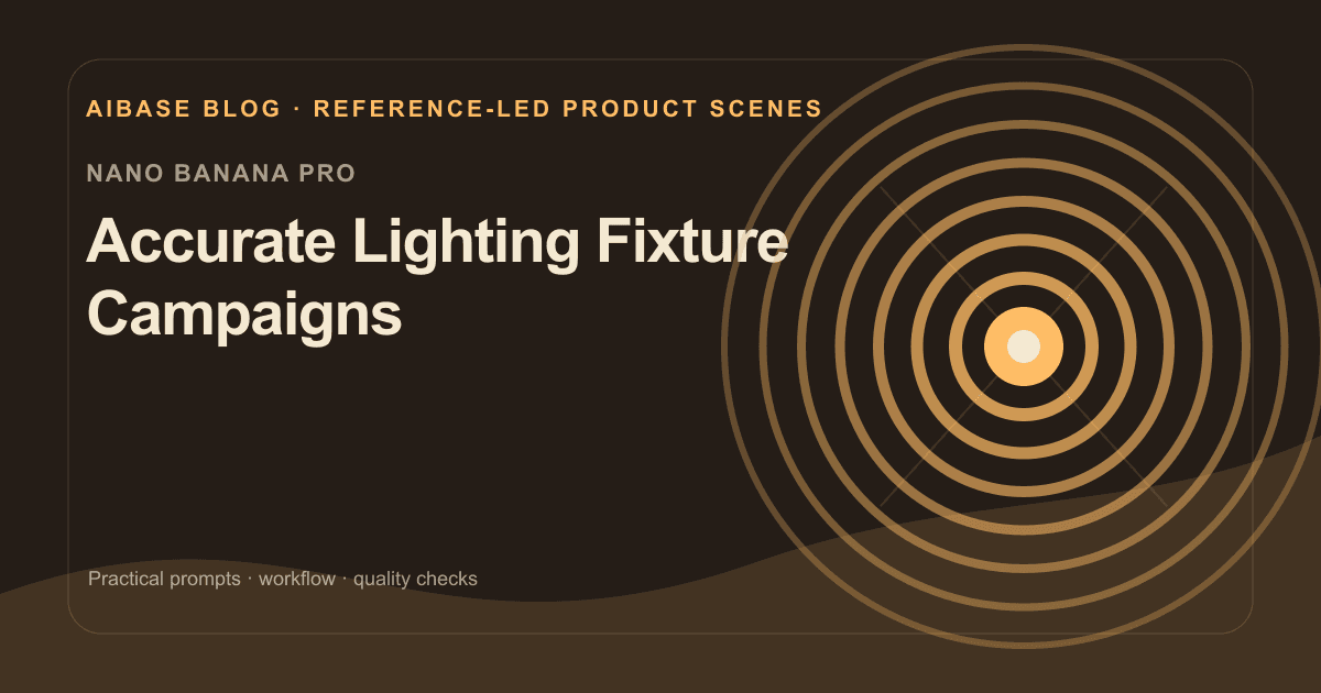 Lighting fixture campaign product scene prompt guide cover
