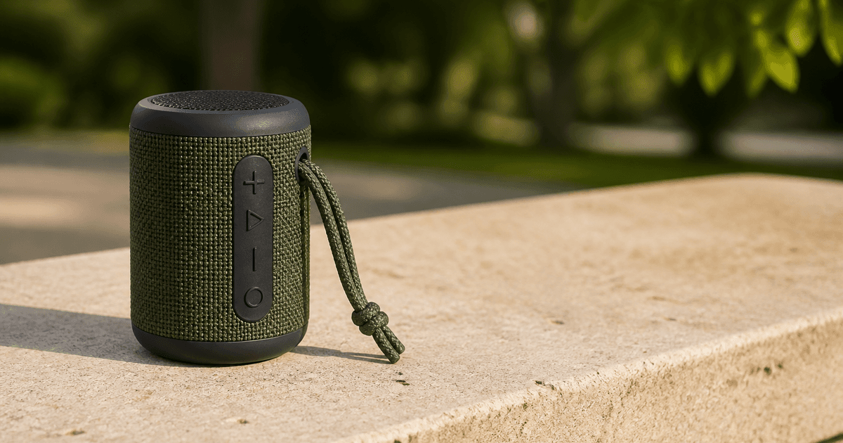 Portable speaker campaign product photo prompt guide cover