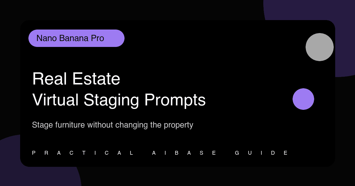 Nano Banana Pro real estate virtual staging prompt guide cover
