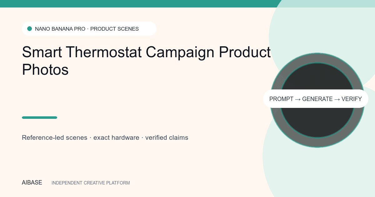 Smart thermostat campaign product scene prompt guide cover