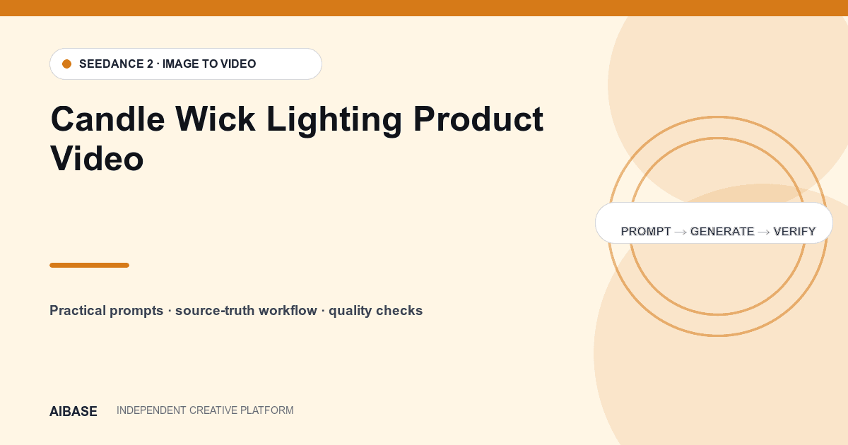 Candle wick lighting product video prompt guide cover