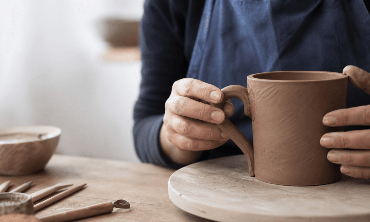 Ceramic mug handle attachment process video prompt guide cover