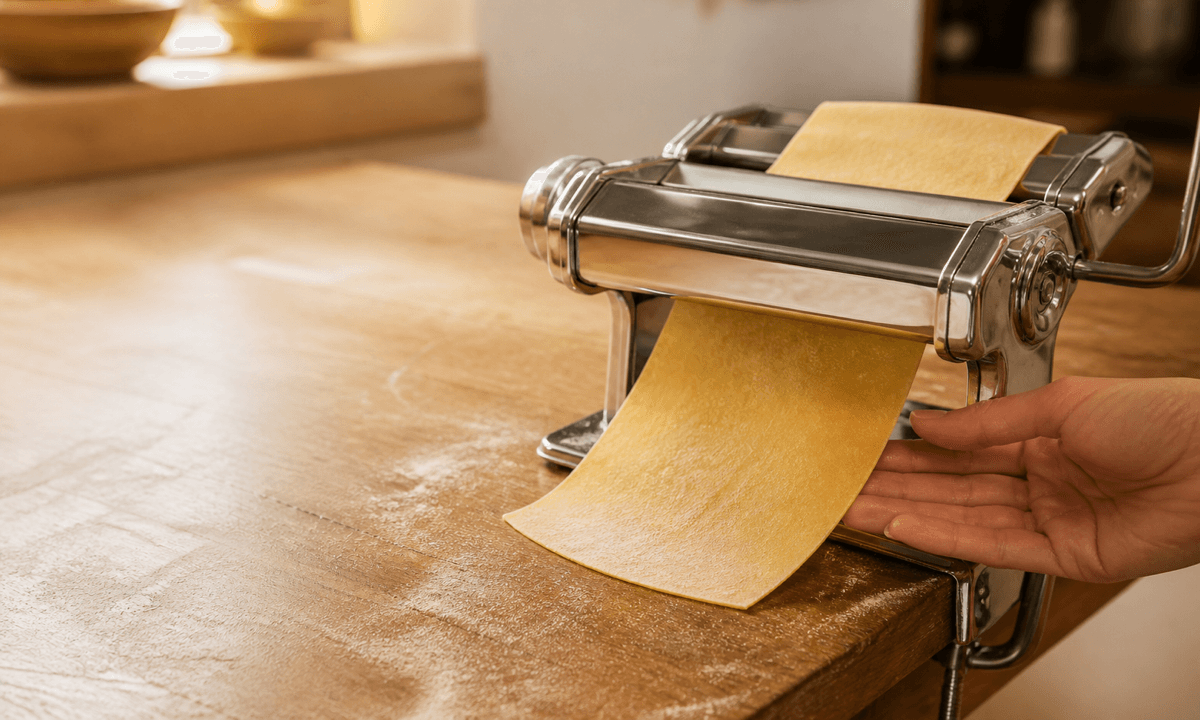 Handmade pasta rolling process video prompt guide cover
