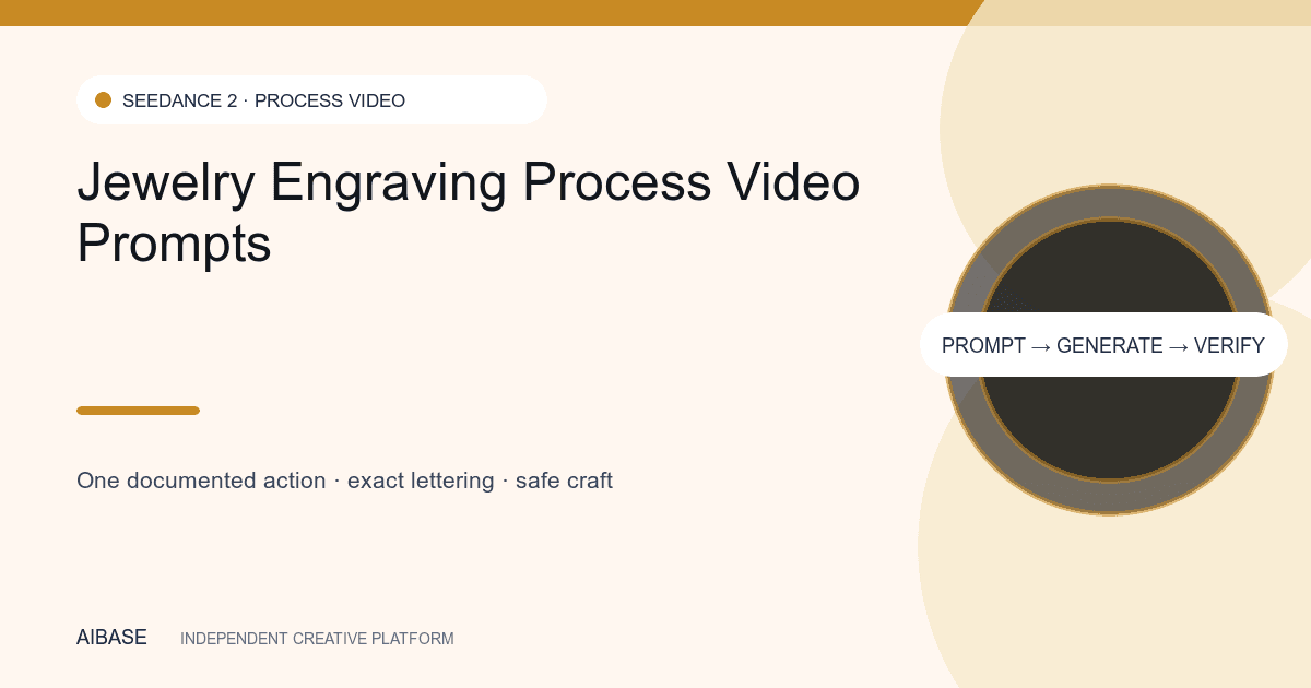 Jewelry engraving process video prompt guide cover
