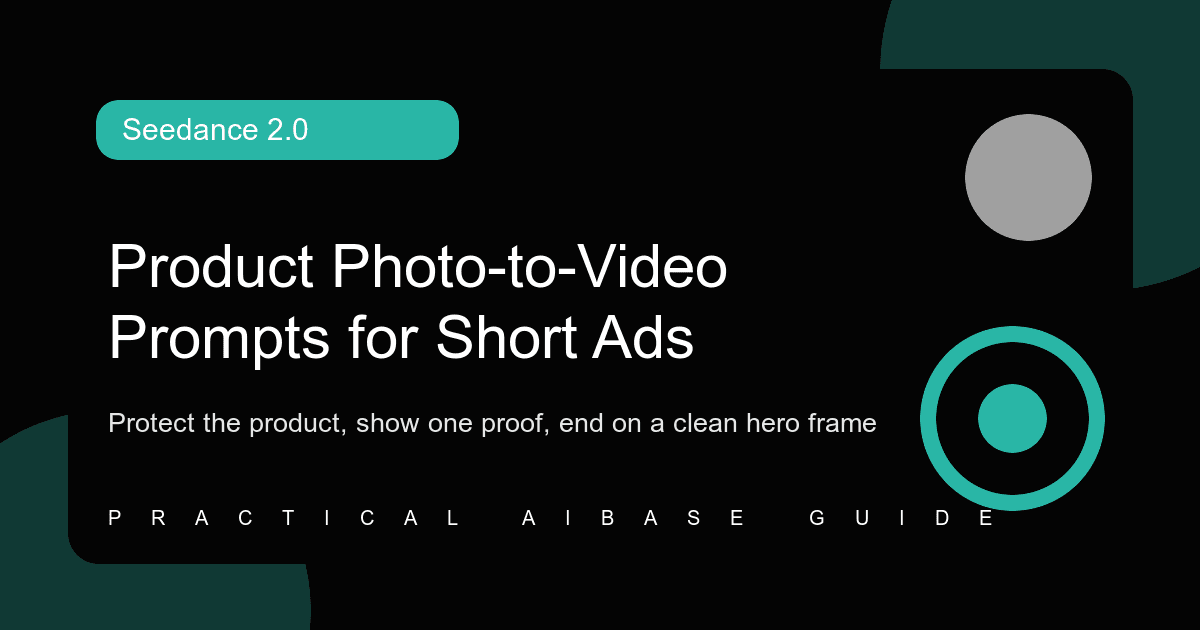 Product photo animated into a controlled short ad shot
