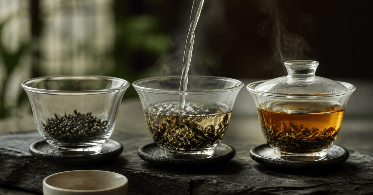 Tea brewing process video prompt guide cover