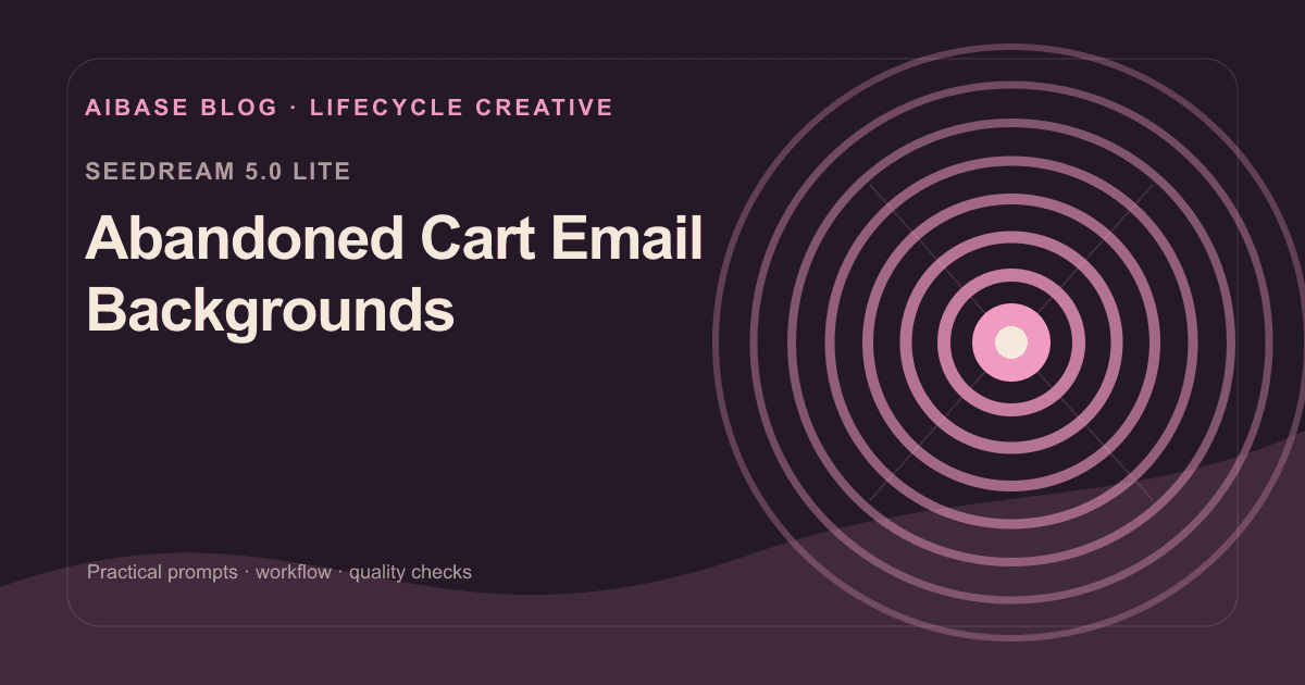 Abandoned cart email background prompt guide cover