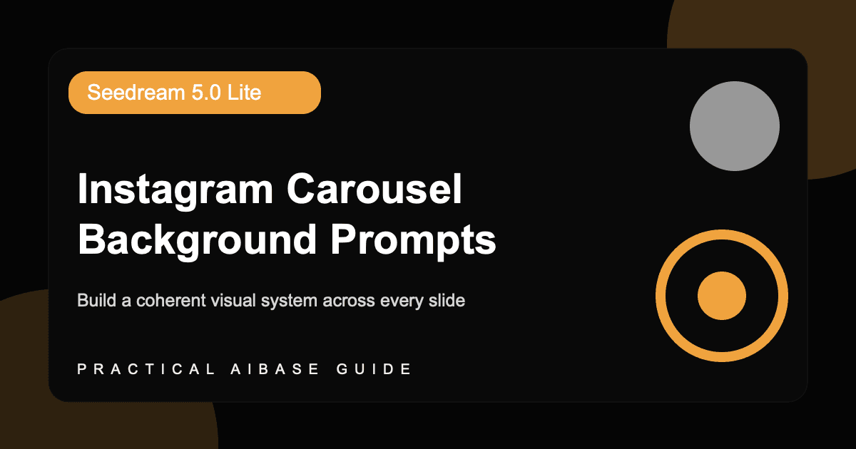 Seedream 5.0 Lite carousel background prompt guide cover