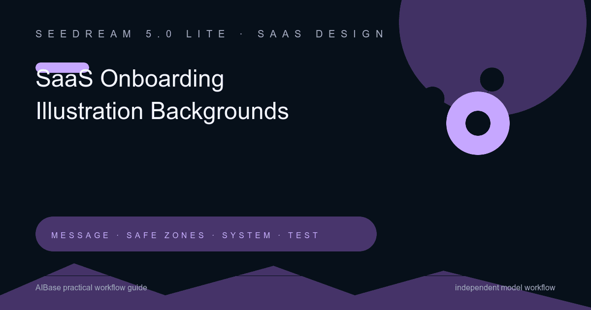 Seedream 5.0 Lite SaaS onboarding illustration background prompt guide cover