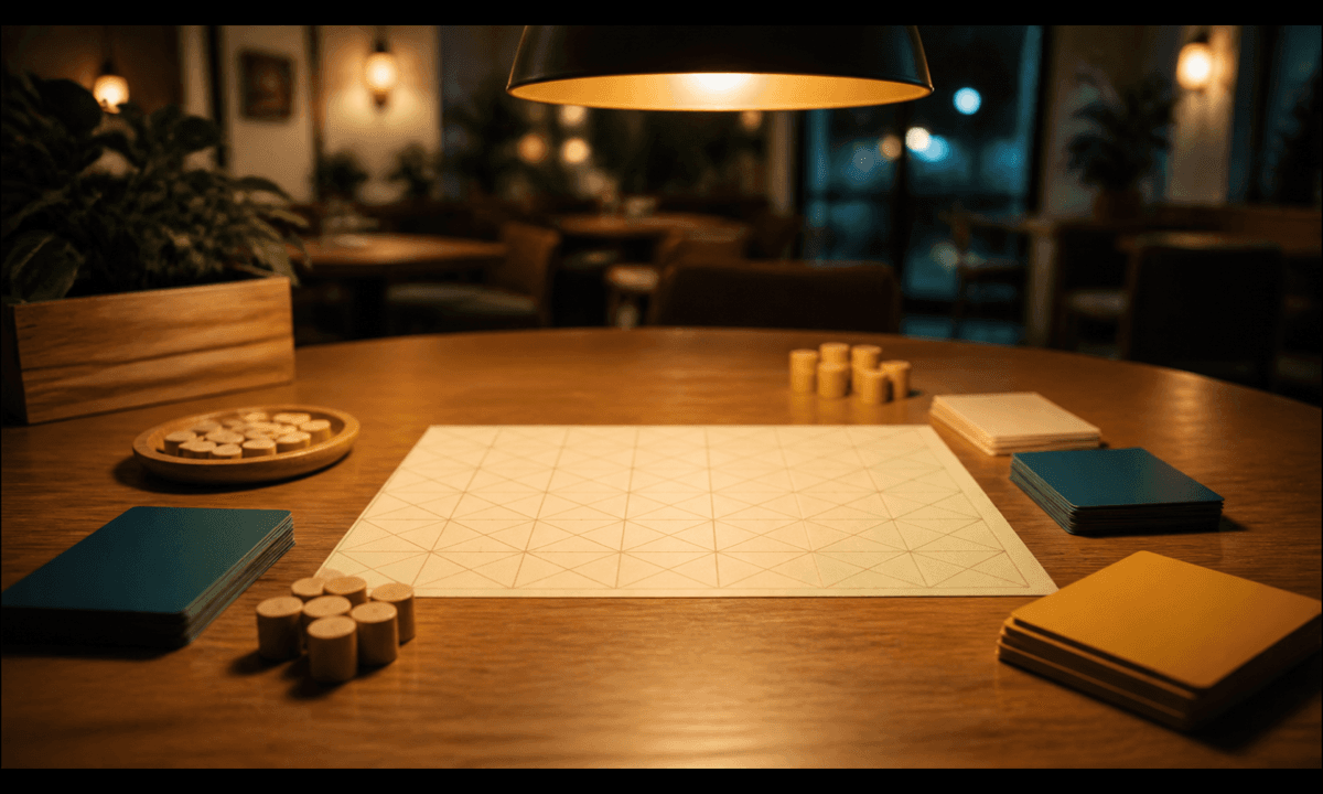 Board game cafe tournament reel prompt guide cover