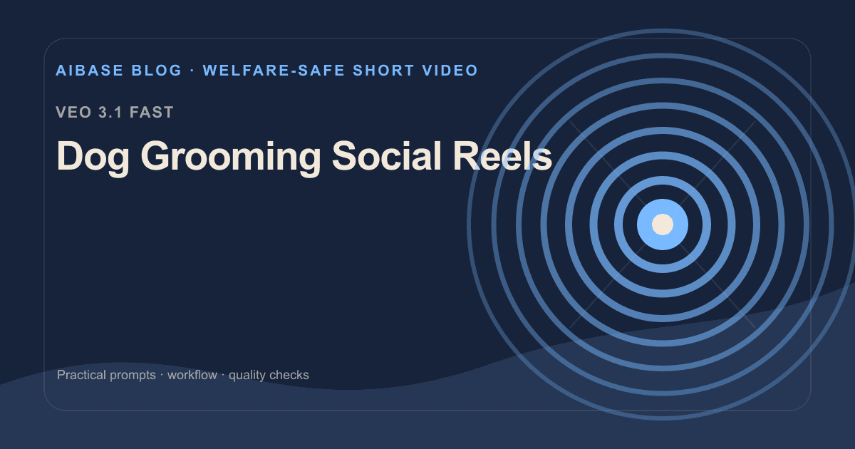 Dog grooming social reel prompt guide cover