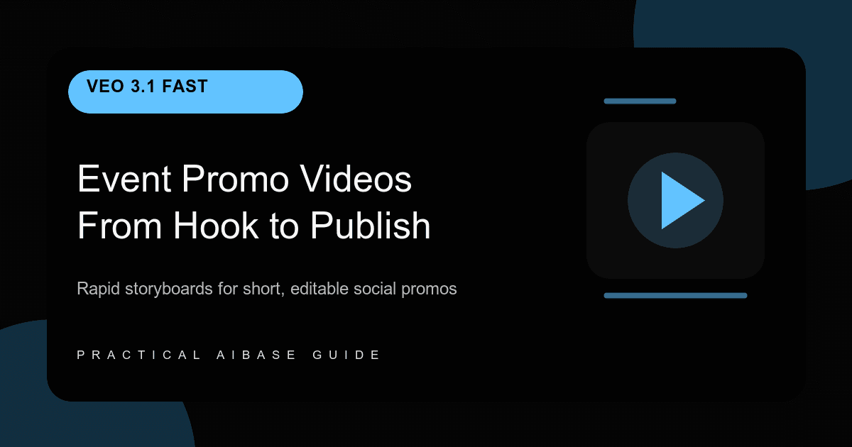 Veo 3.1 Fast short event promo video prompt guide cover