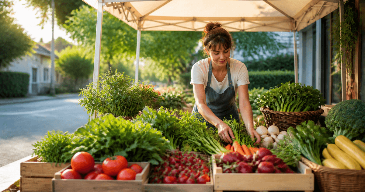 Veo 3.1 Fast farmers market vendor reel guide cover