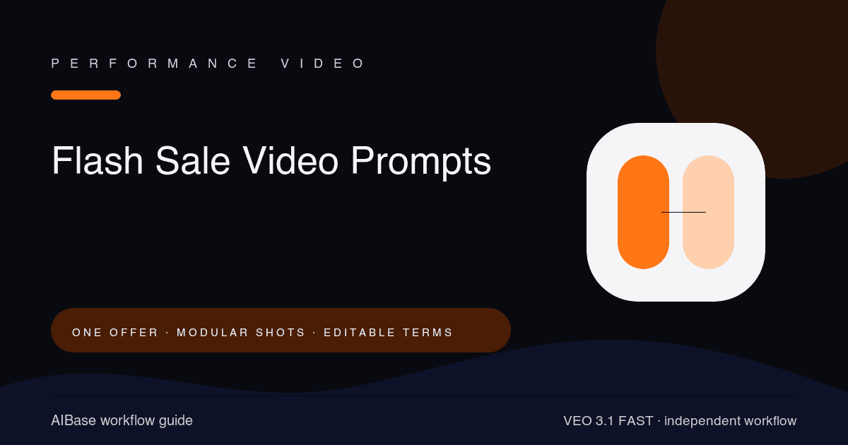 Veo 3.1 Fast ecommerce flash sale video prompt guide cover