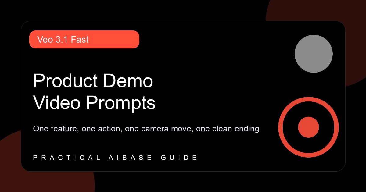 Veo 3.1 Fast product demo prompt guide cover