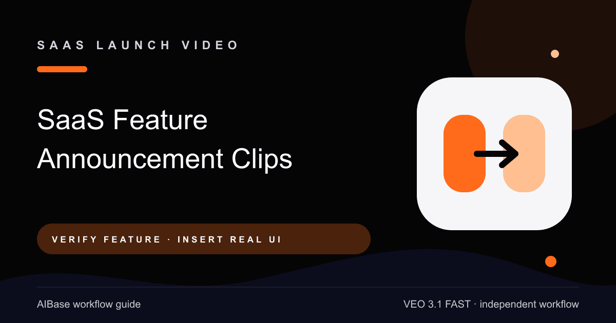 Veo 3.1 Fast SaaS feature announcement video prompt guide cover