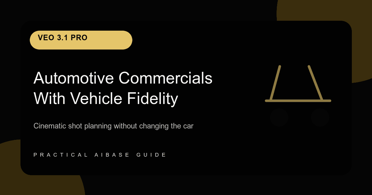 Veo 3.1 Pro controlled automotive commercial prompt guide cover