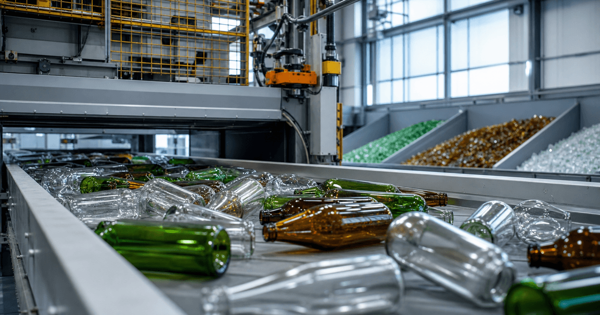 Glass recycling brand film prompt guide cover
