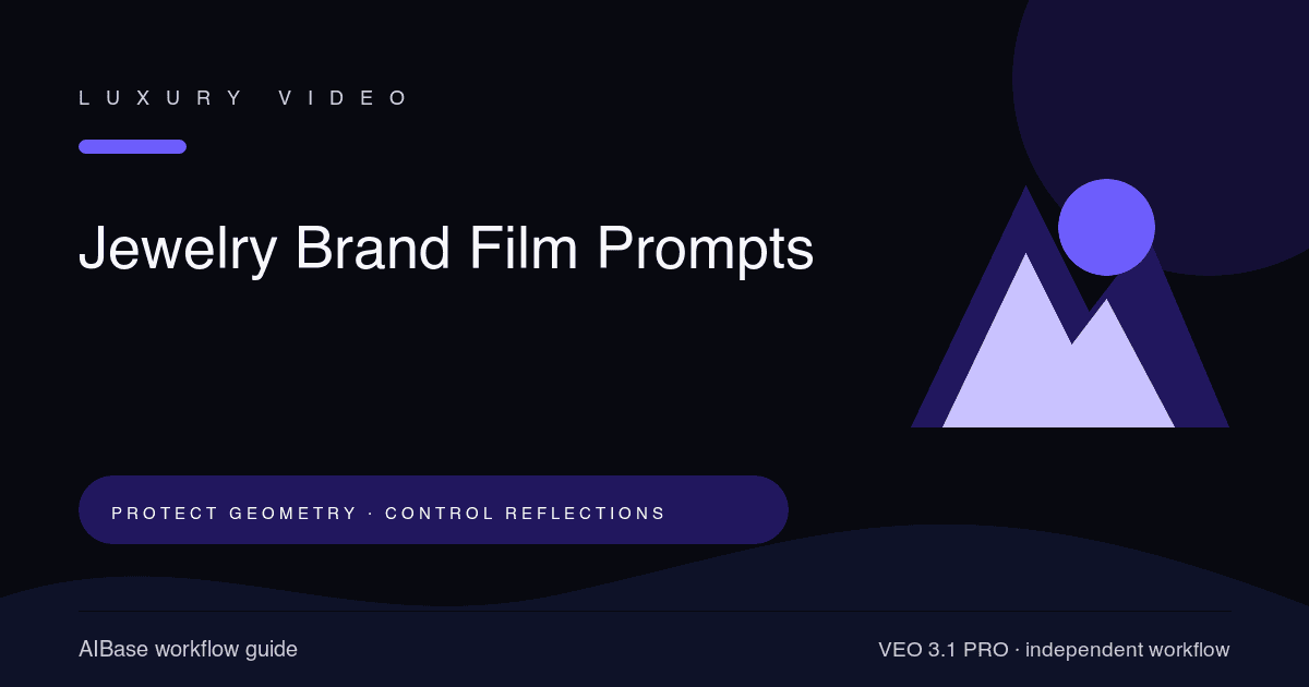 Veo 3.1 Pro cinematic jewelry brand film prompt guide cover
